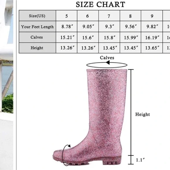 🎀Glitter Rain Boots🎀 - Picture 7 of 8